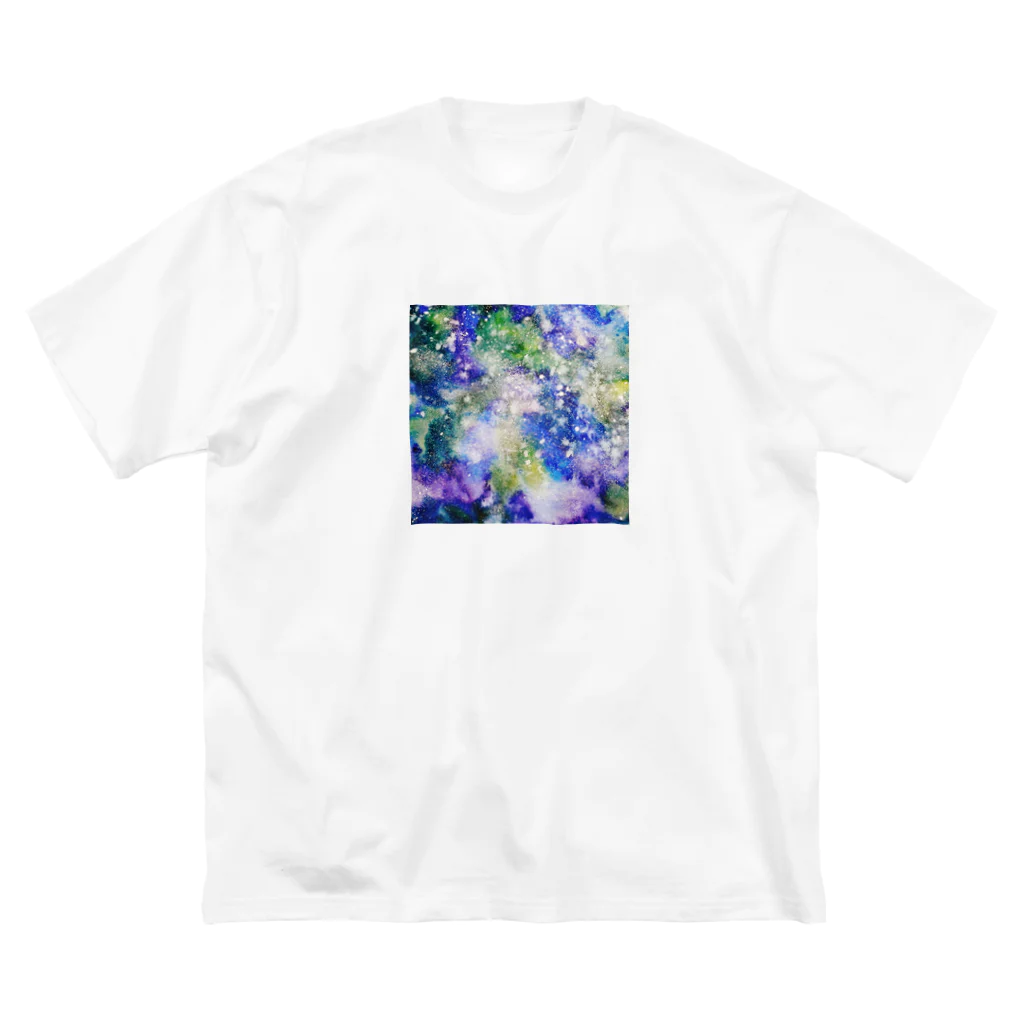 kumakikiのemotional galaxy ビッグシルエットTシャツ