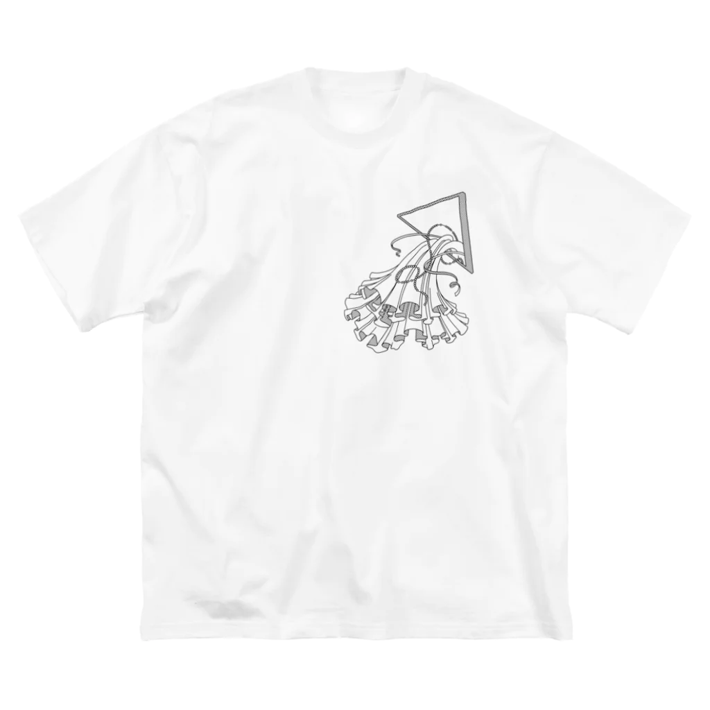 yamayamahanabanaのフリルを吐くデルタ ビッグシルエットTシャツ