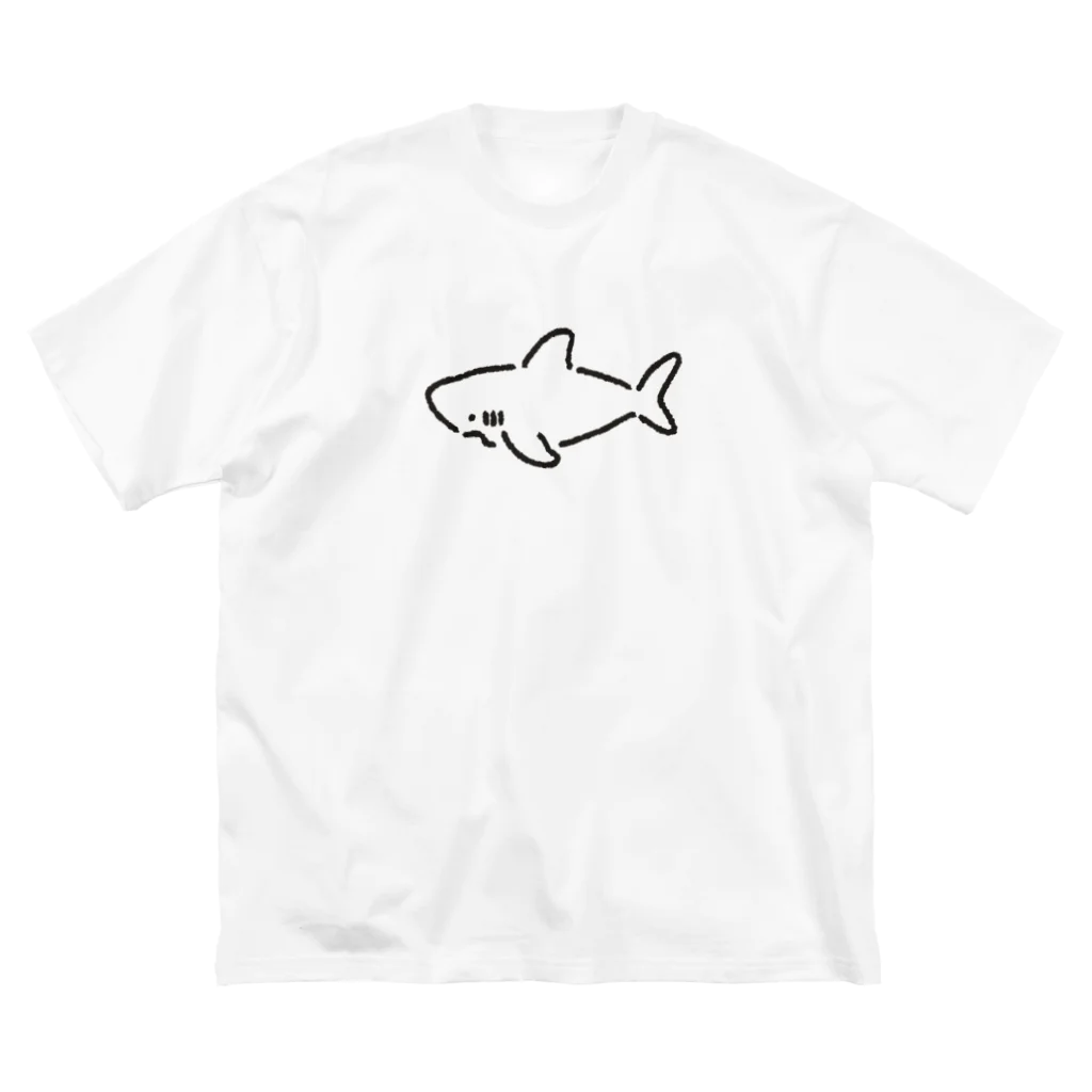 サメ わりとおもいのわりとシンプルなサメ2021 ビッグシルエットTシャツ