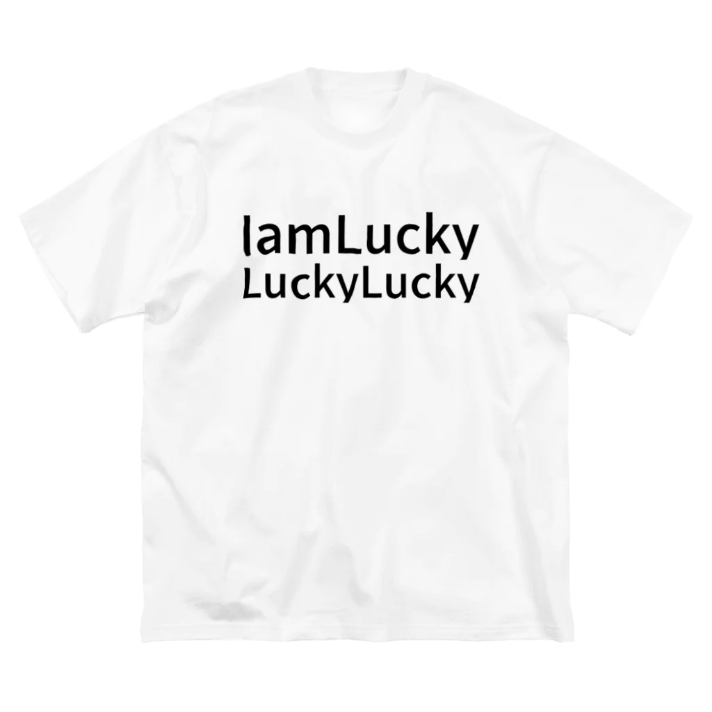 JIYUJIKANのI am Lucky Lucky Lucky ビッグシルエットTシャツ