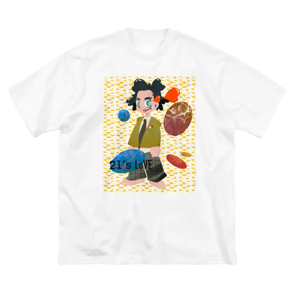 ADULT GENTLEMEN           Designer by 不思議屋®︎の21’s love ビッグシルエットTシャツ