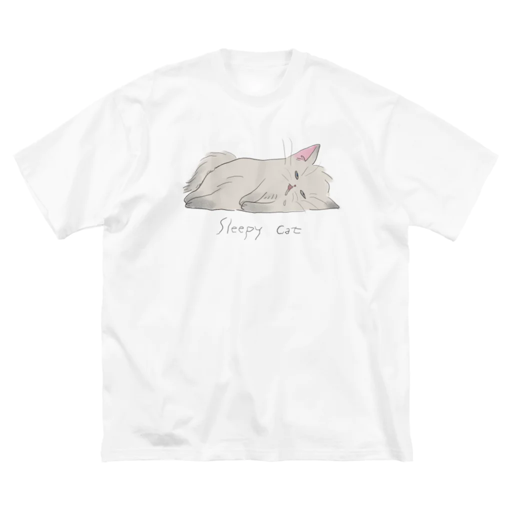 LunaのSleepy Cat2 ビッグシルエットTシャツ