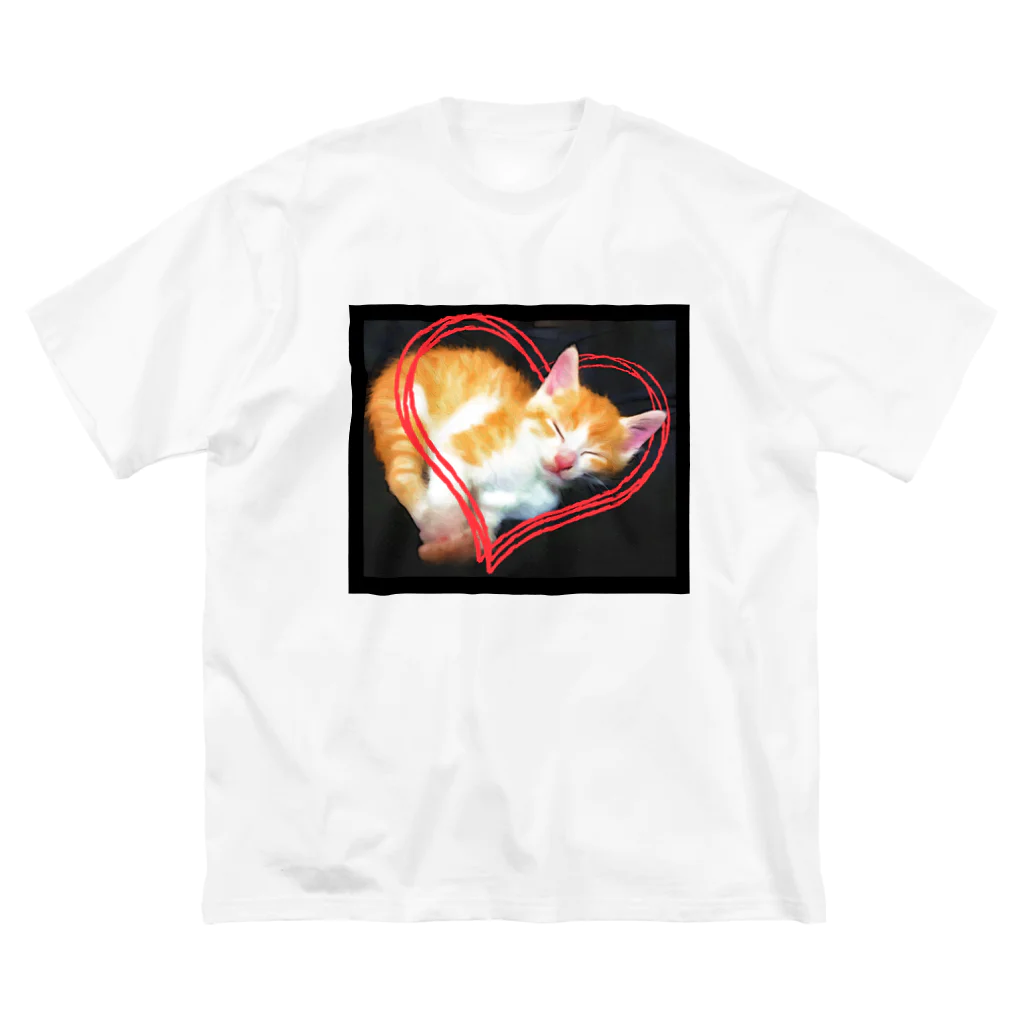 虎徹屋の虎徹(ハート) ビッグシルエットTシャツ