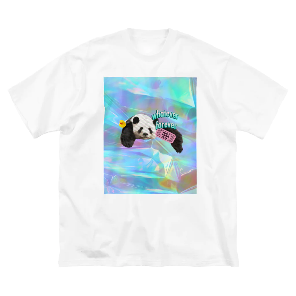 𝙈𝙊𝙈𝙊'𝙨 𝙎𝙝𝙤𝙥のホログラム & レトロpanda-03 ビッグシルエットTシャツ