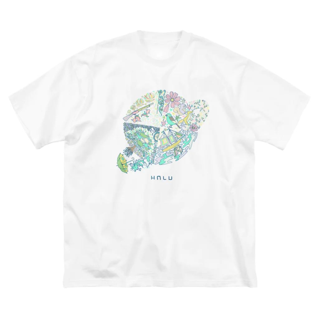 HALUの春蚕星 ビッグシルエットTシャツ