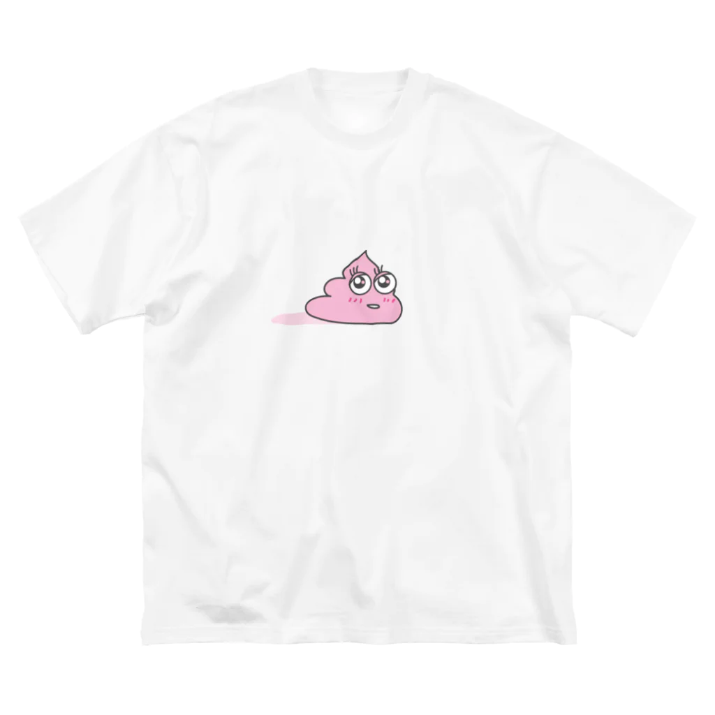 LOVE 💩 PEACEのお腹ゆるキャラ（軟便） ビッグシルエットTシャツ