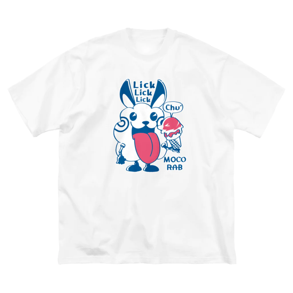 イラスト MONYAAT のモコモコラビット1号*Lick Lick Lick ビッグシルエットTシャツ