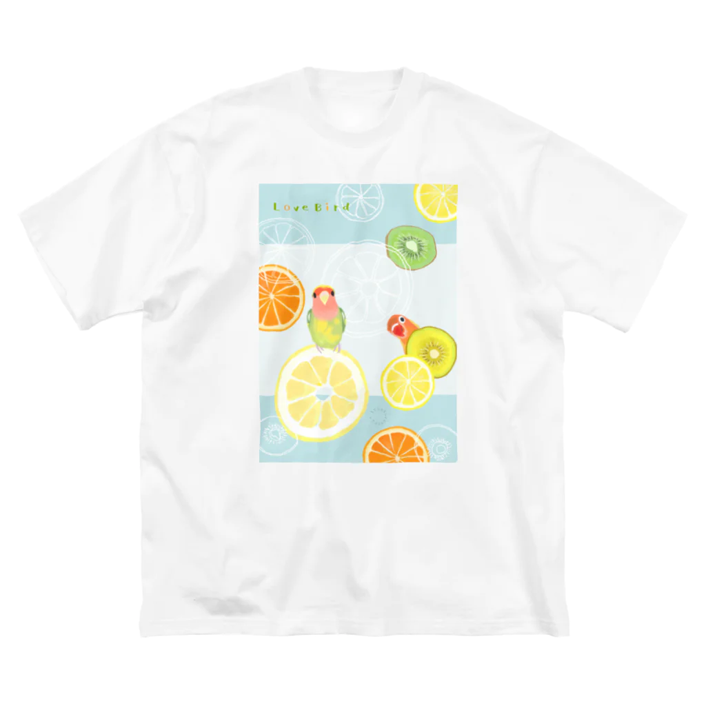 小桜森のラブバとフルーツ（白地用） Big T-Shirt