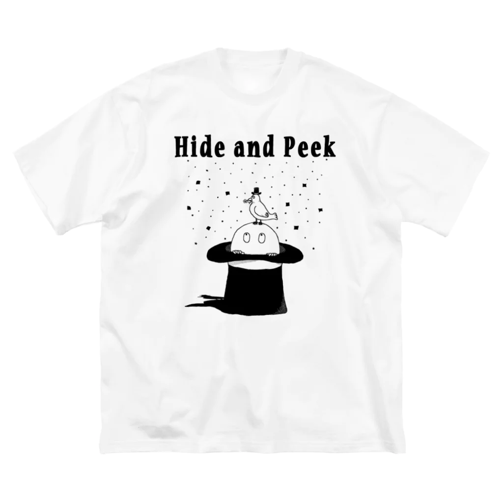 Planet EvansのHide and Peek 帽子の中 Big T-Shirt