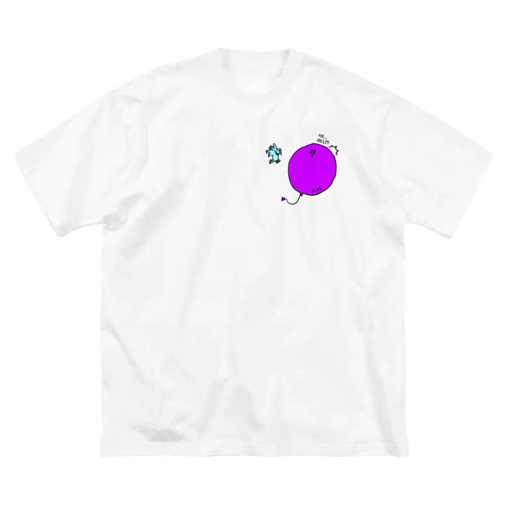 PLAY clothingのHELP BALLOON PU ビッグシルエットTシャツ