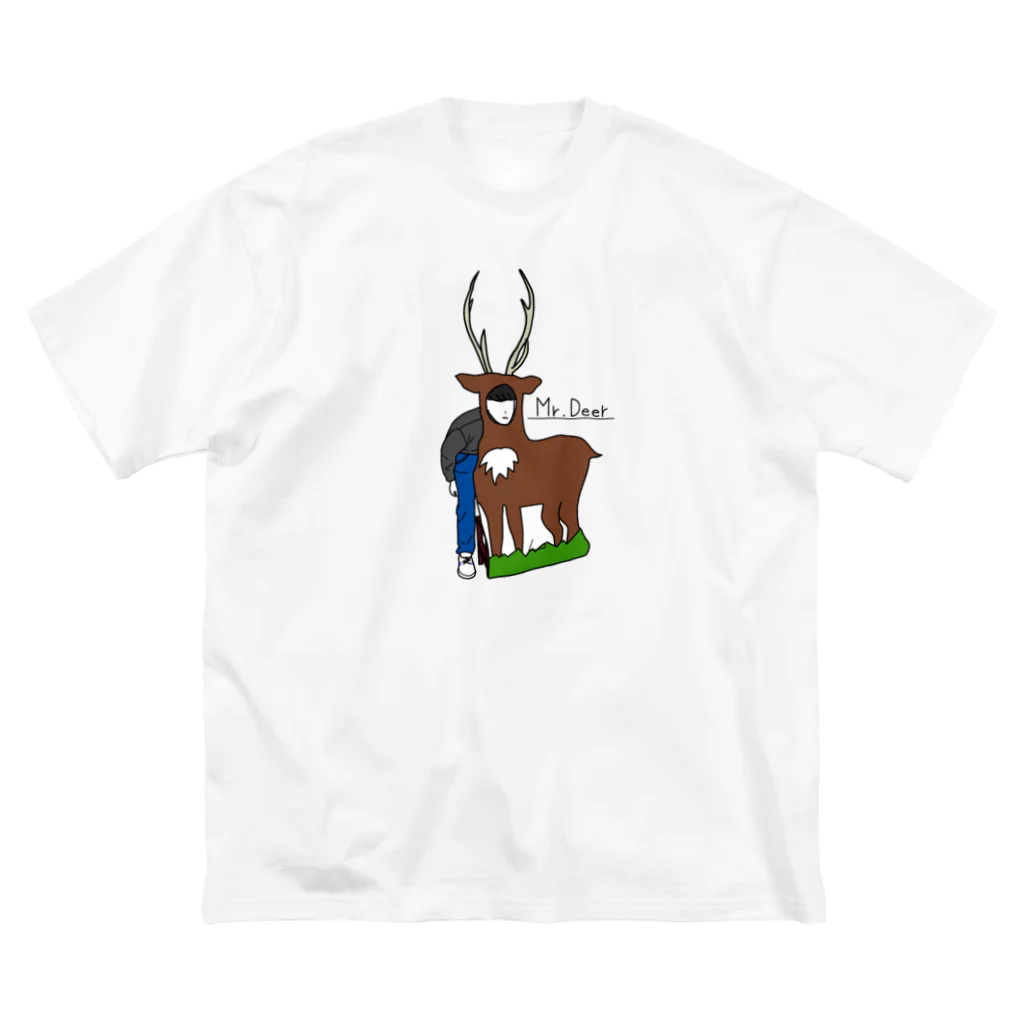 ちゃんぽんのおみせのMr.Deer 文字あり Big T-Shirt