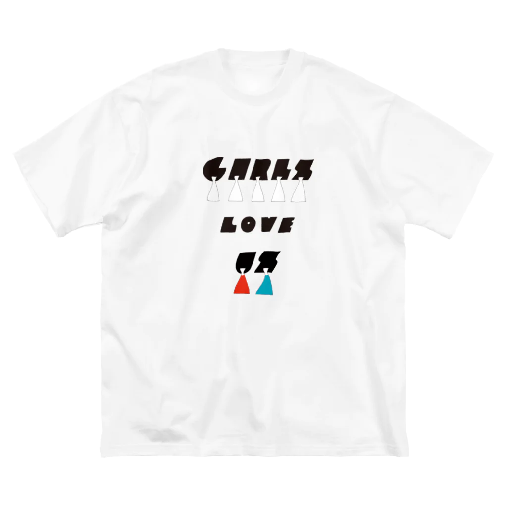 o_oのgirls love us ビッグシルエットTシャツ