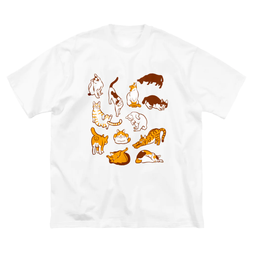 でんや　SUZURI店の雲猫 ビッグシルエットTシャツ
