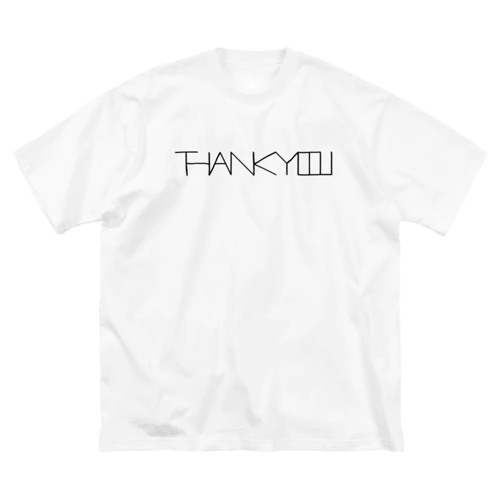 SF210のサンキュー（黒文字） ビッグシルエットTシャツ