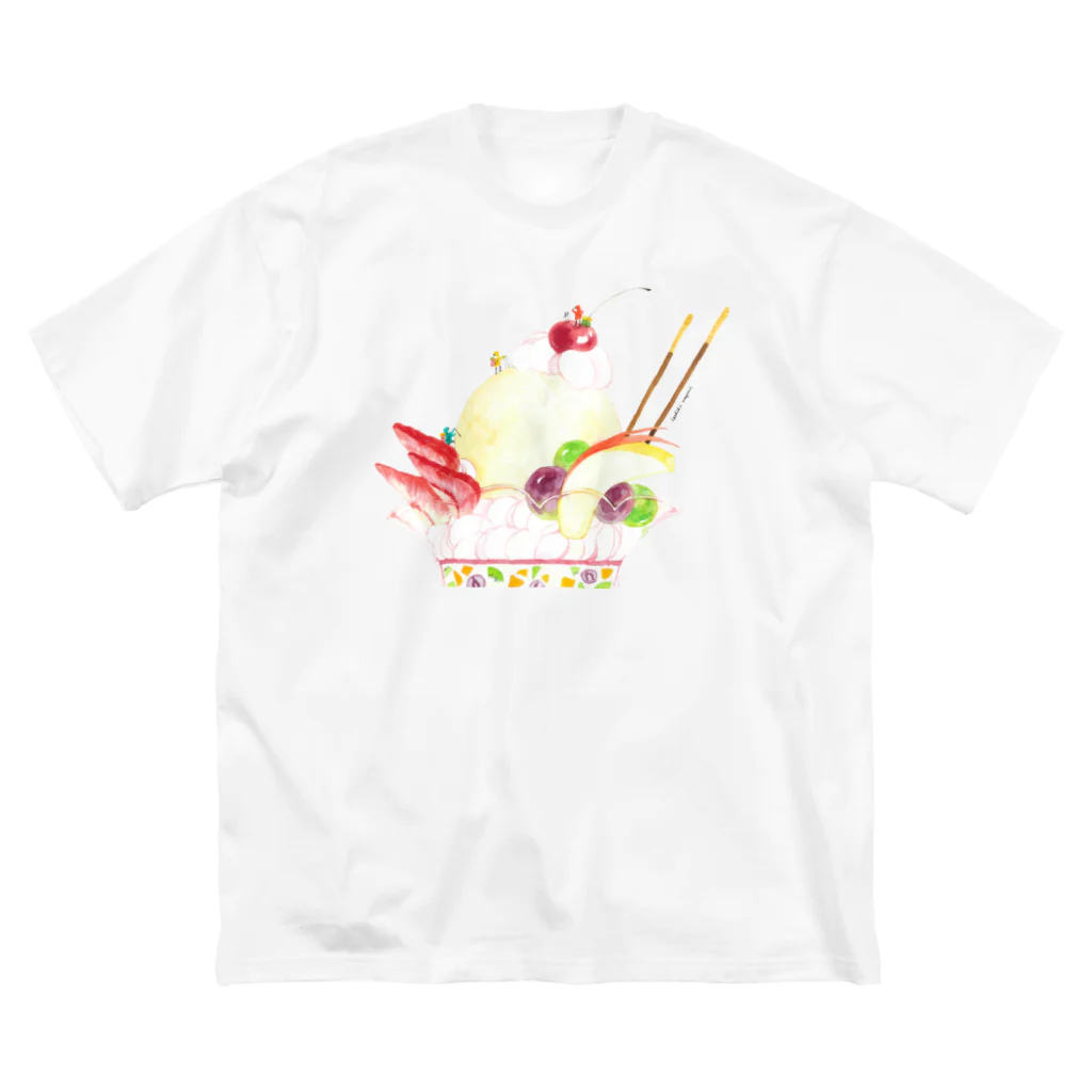 isshiki mayumiのパフェ登山Tシャツ ビッグシルエットTシャツ