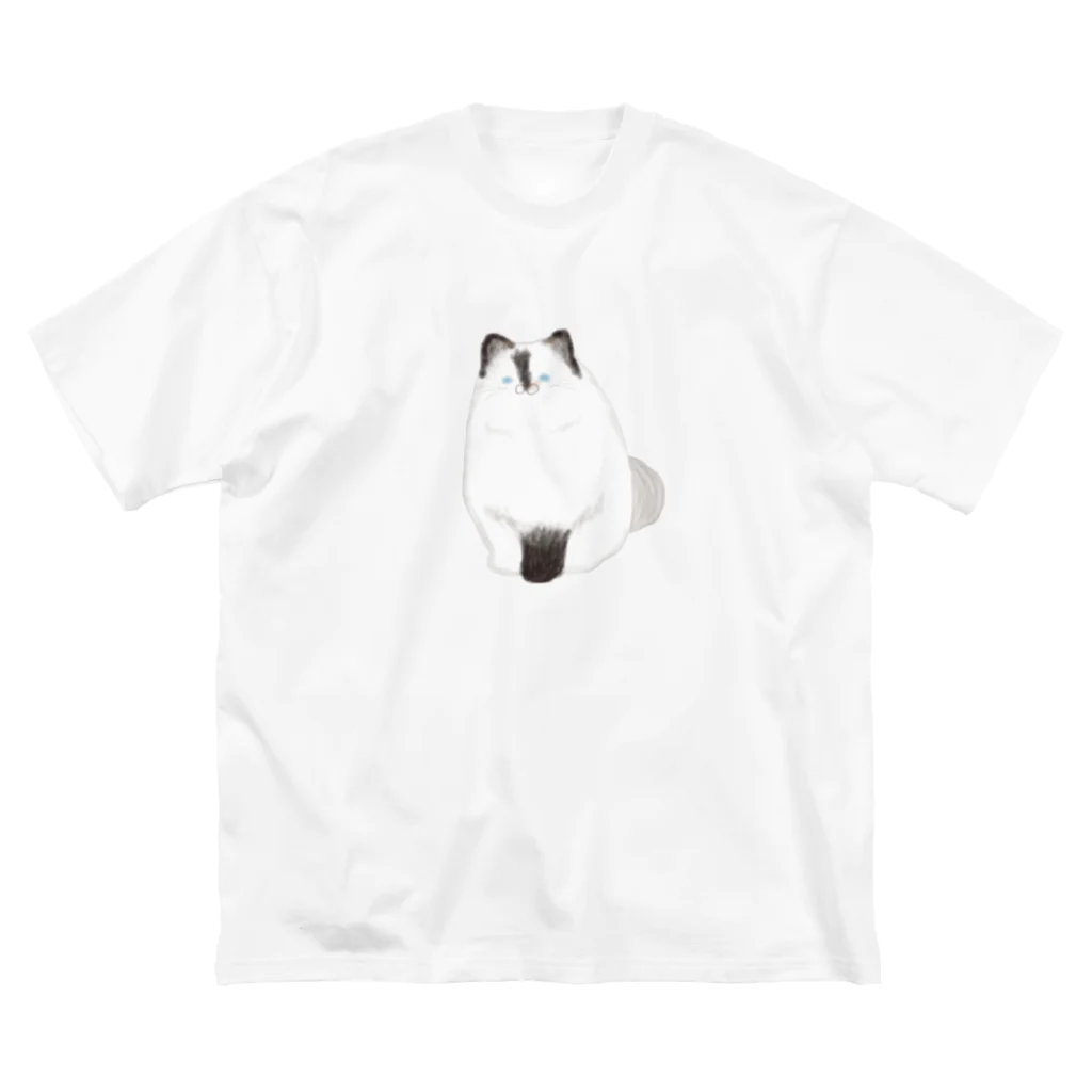 モナミモザの青い目の長毛猫 Big T-Shirt