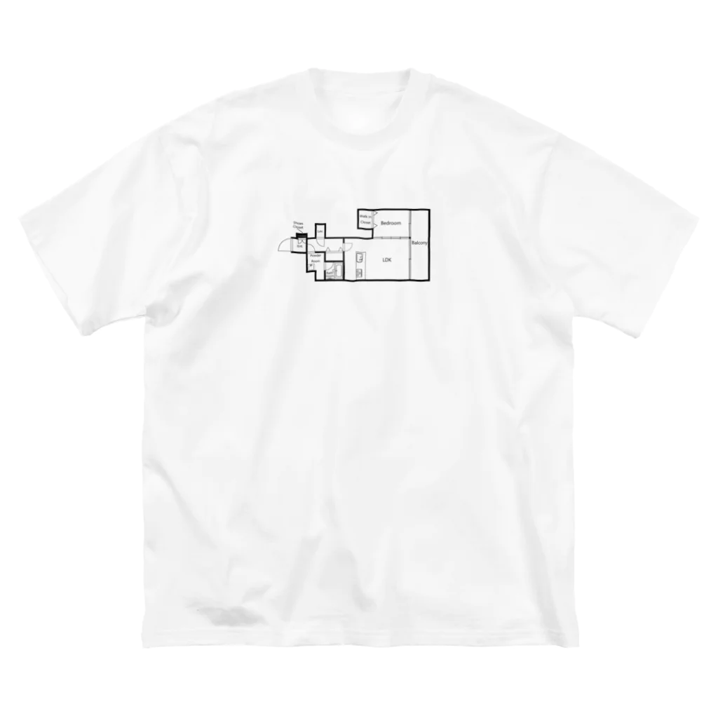 akiyamamaの理想の間取り ビッグシルエットTシャツ