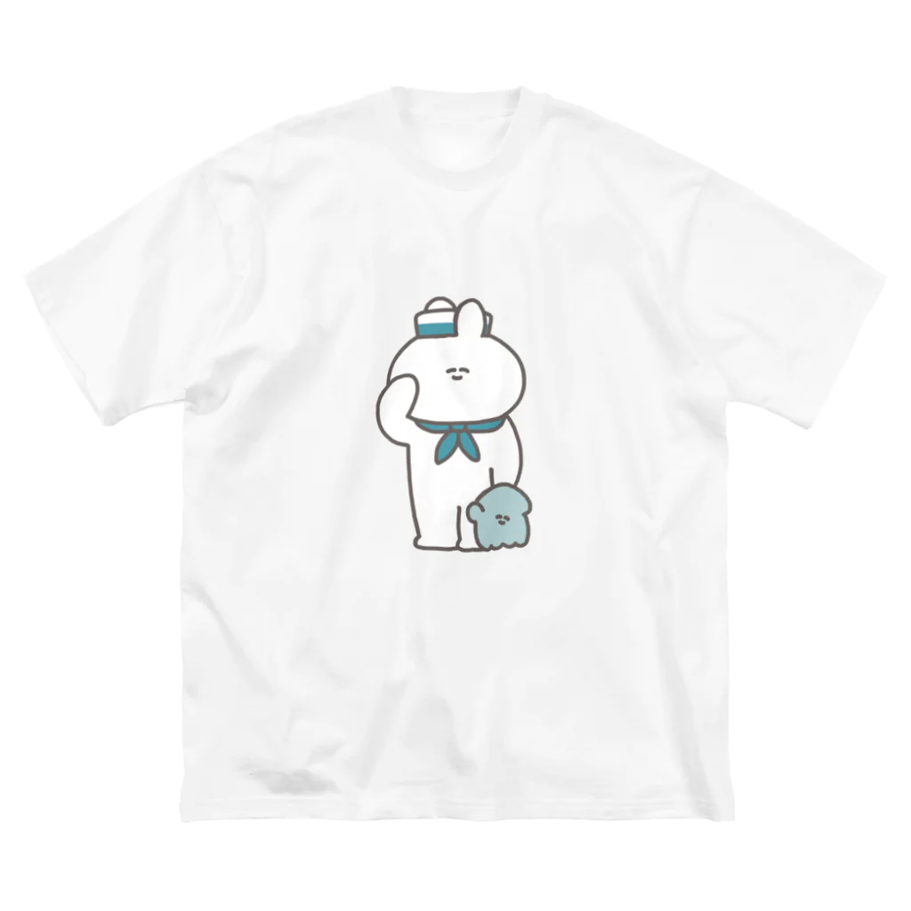 ナポリのSUZURIの水兵うさちゃん ビッグシルエットTシャツ