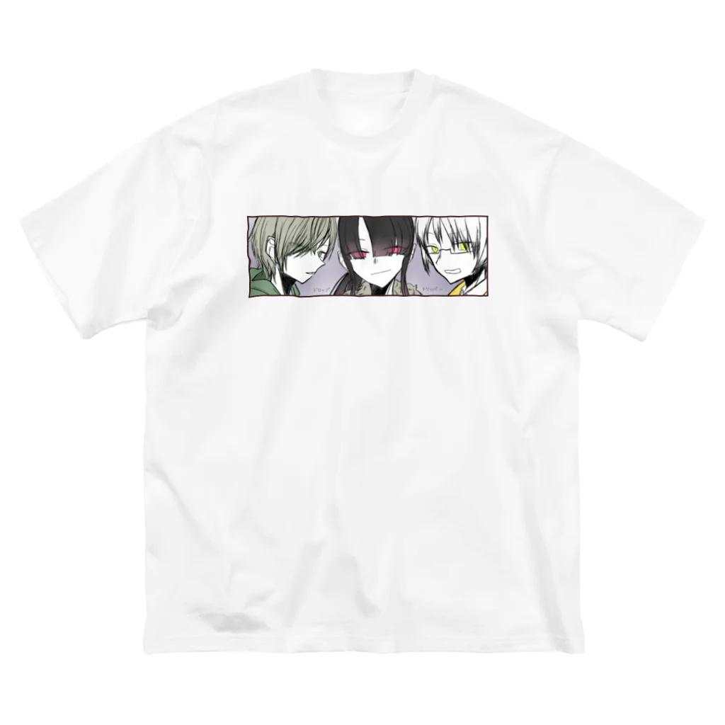 きつねきこゆくん(SYACHI)。のドロップ×トリッパーの三人 Big T-Shirt