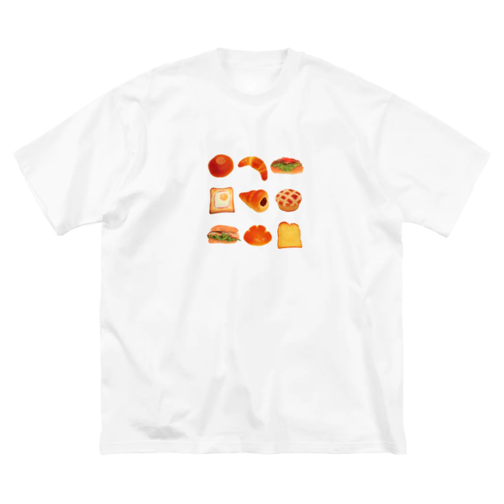 3pondSのパン9（ちょい小さめ） ビッグシルエットTシャツ