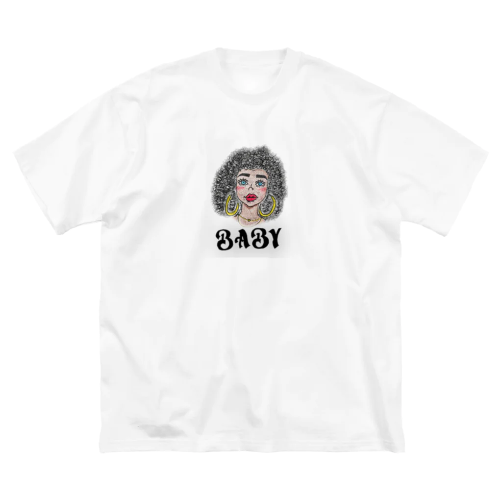 catgirl.bettyのブラックガール ビッグシルエットTシャツ