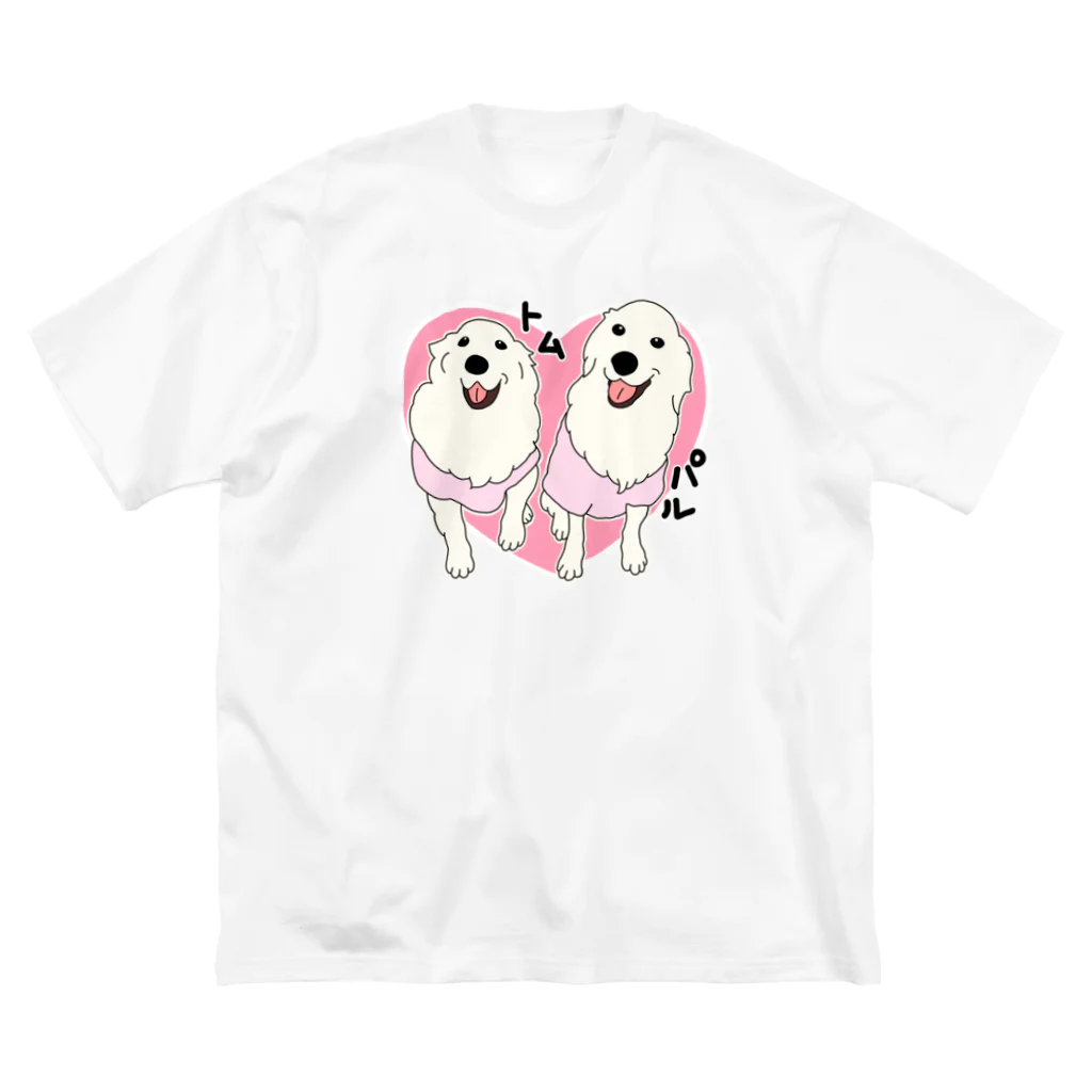 niconicotontonのうちの子1番☆トムくん＆パルくん ハート ビッグシルエットTシャツ