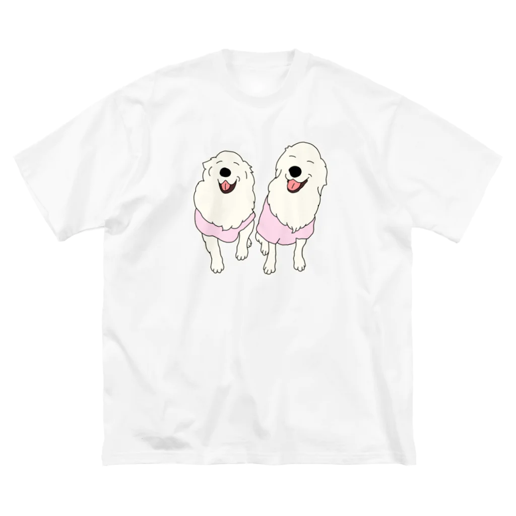 niconicotontonのうちの子1番☆トムくん＆パルくん ピンクニコニコ ビッグシルエットTシャツ