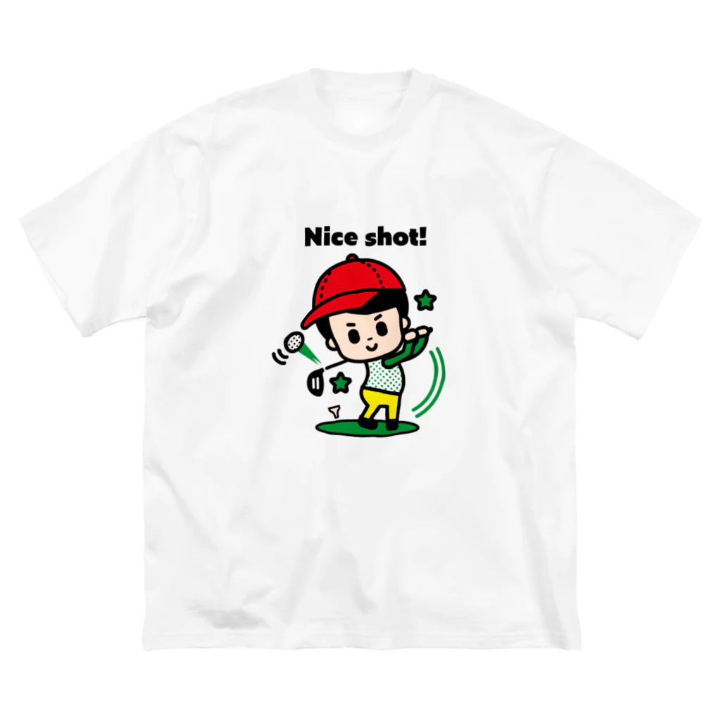 KIDS & FRIENDSのゴルフ キッズ [Nice shot! カラフル] Big T-Shirt