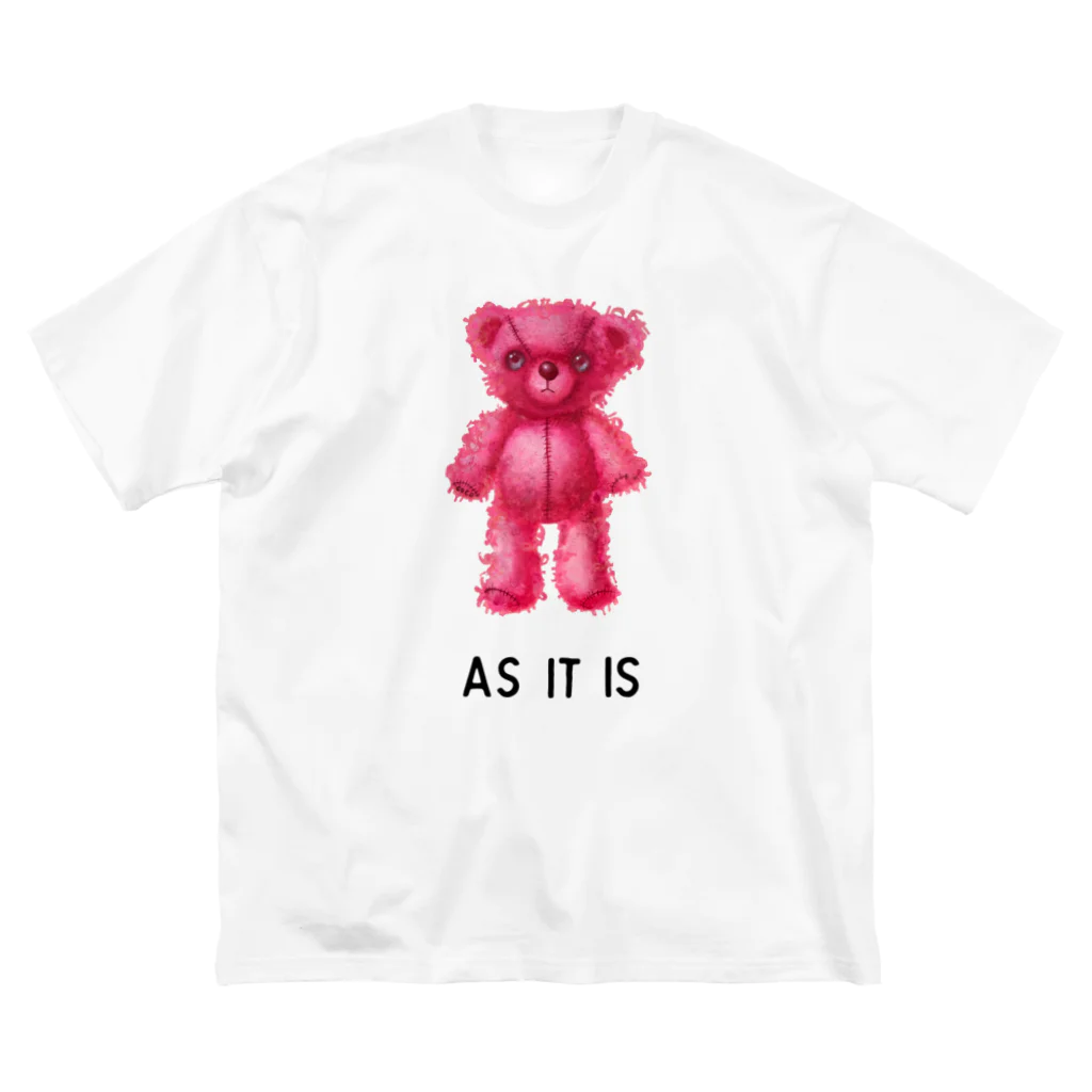 cocoartの雑貨屋さんの【As it is】（桃くま） ビッグシルエットTシャツ