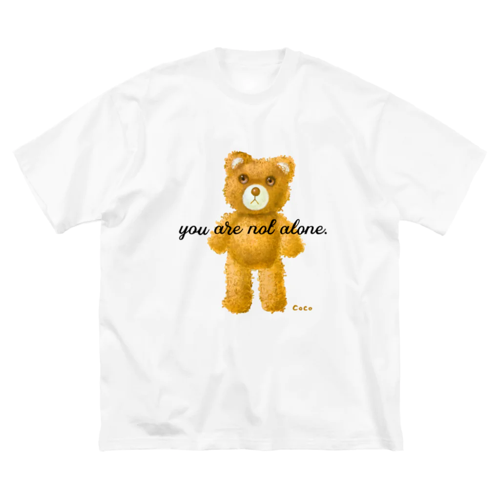 cocoartの雑貨屋さんの【you are not alone.】（茶くま） Big T-Shirt