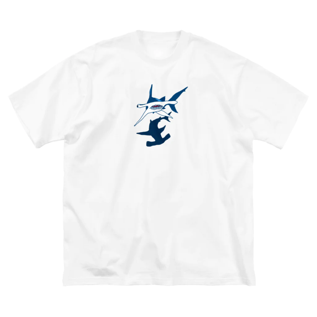 冥王星のシュモクザメ（カラー） ビッグシルエットTシャツ