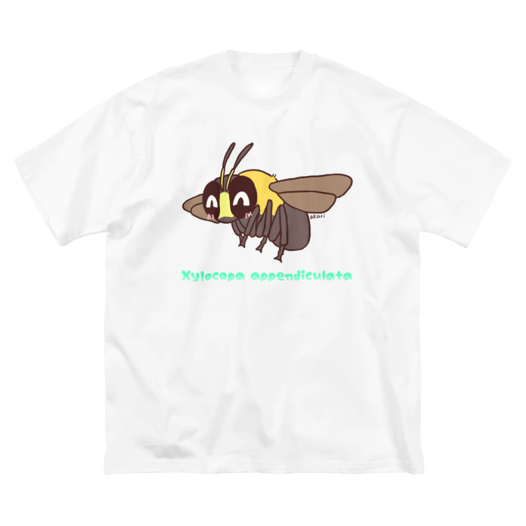 akari🌼虫デフォルメ作家のクマバチくん【むしのなかま】 ビッグシルエットTシャツ