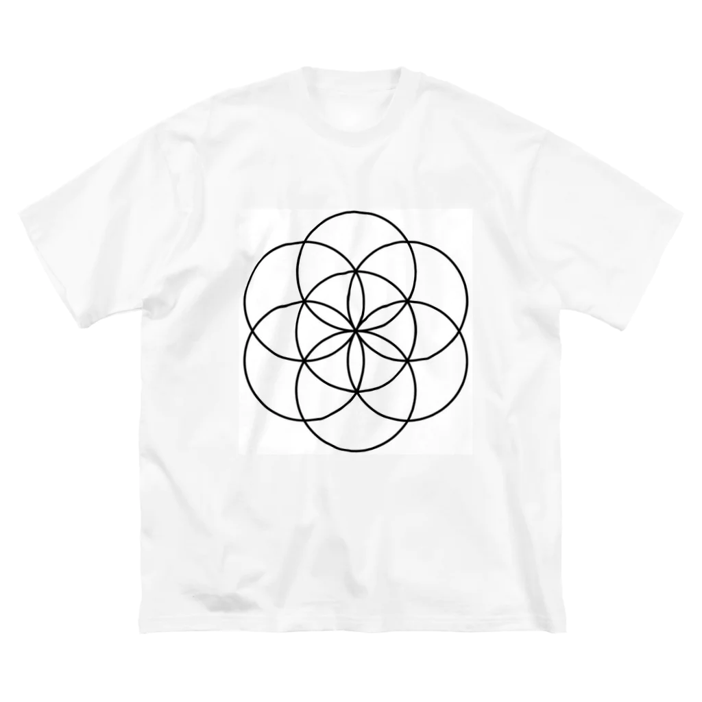 Sakie Katoの神聖幾何学　シードオブライフ ビッグシルエットTシャツ