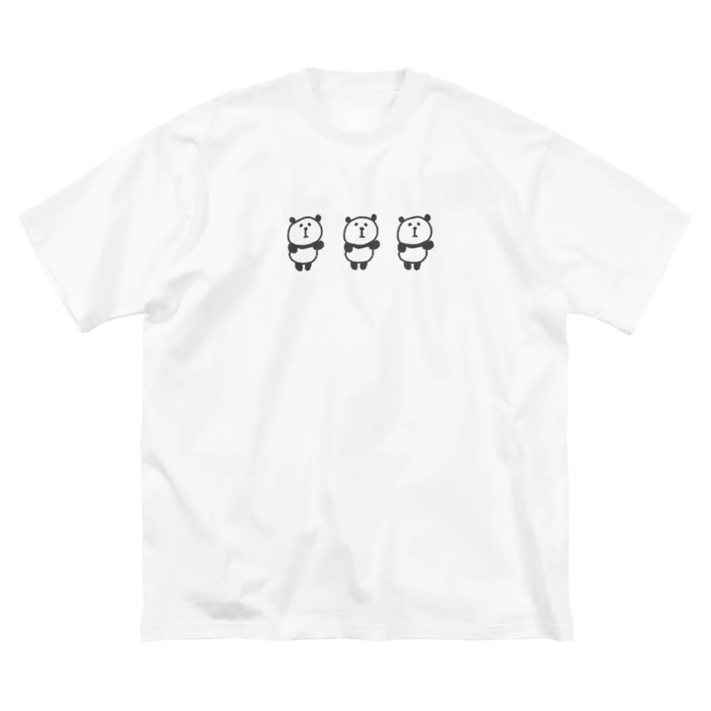 yoyoyonのふりふりパンダ ビッグシルエットTシャツ