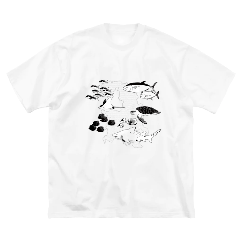 シマノカタチの小笠原の魚影 Big T-Shirt