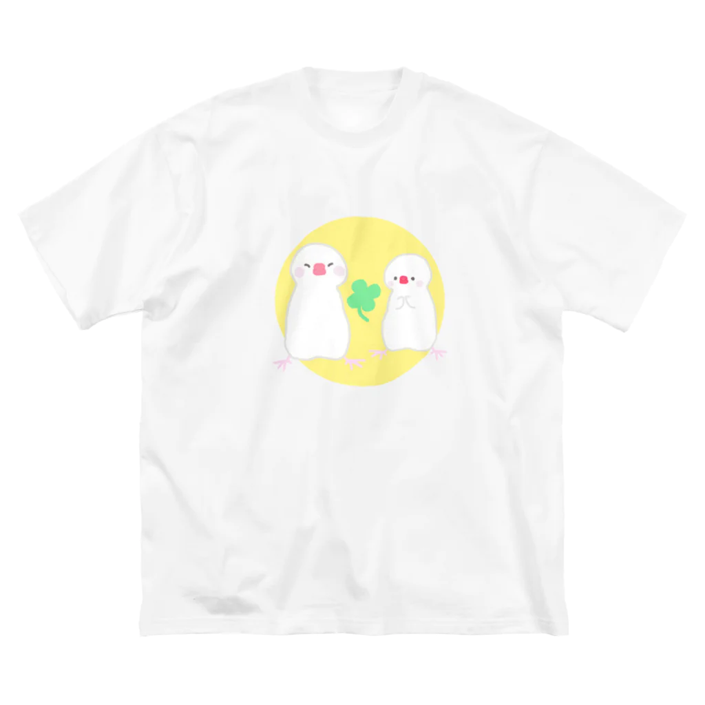 PUCHIN's shopの白文鳥たち ビッグシルエットTシャツ