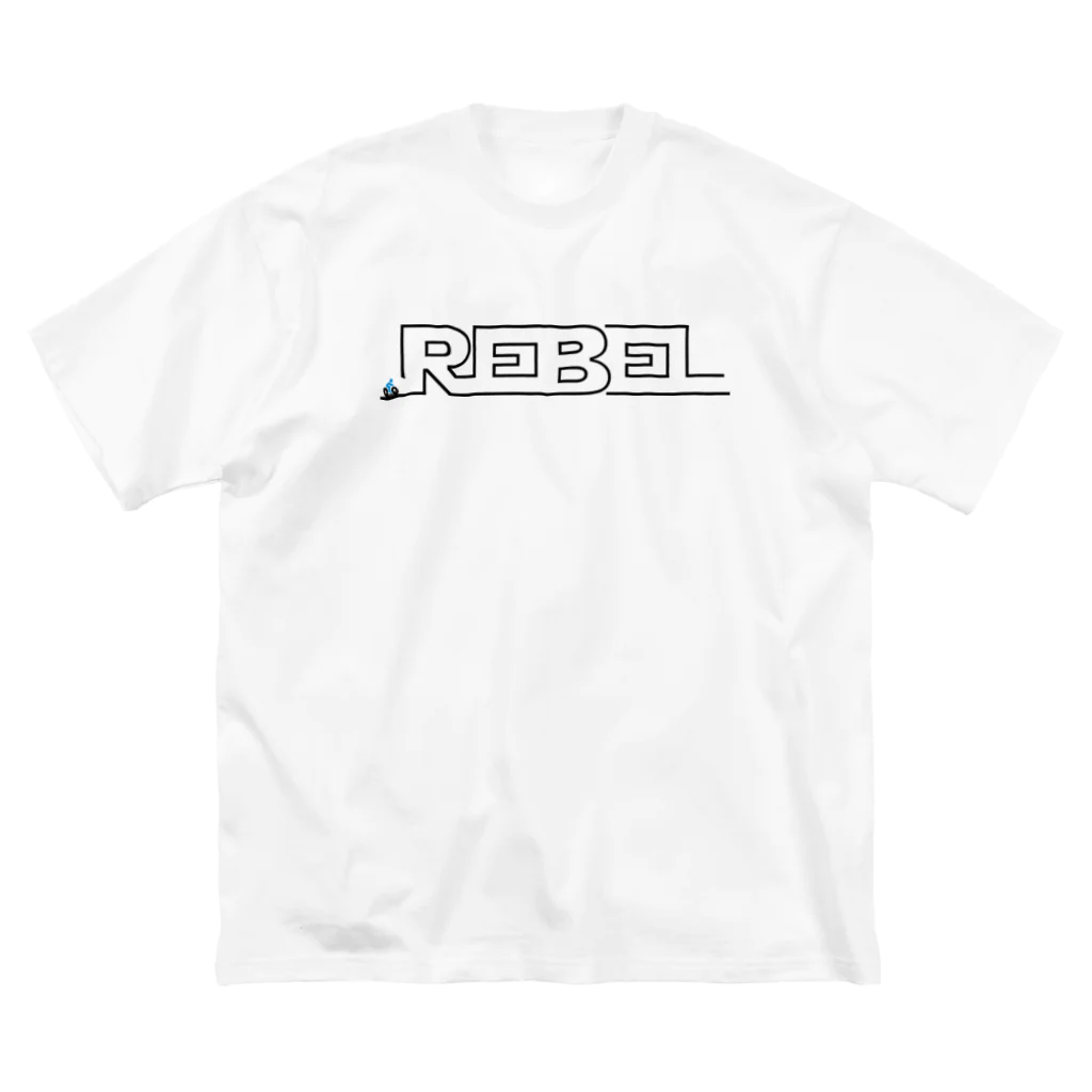 GALACTIC REBELのREBEL LINE BLACK ビッグシルエットTシャツ