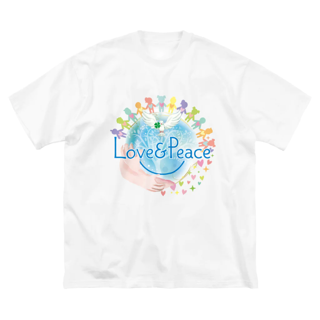 Love＆PeaceのLove＆Peaceキッズ用ロゴ ビッグシルエットTシャツ