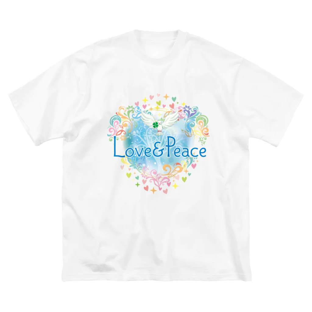 Love＆PeaceのLove＆Peace大人用ロゴ Big T-Shirt