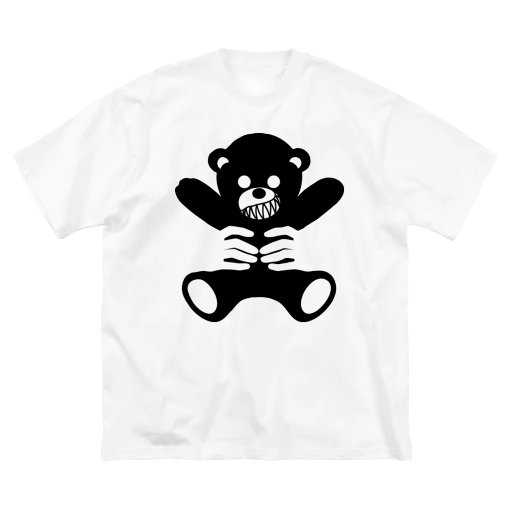 graficoのアングリーベアー・ブラック ビッグシルエットTシャツ