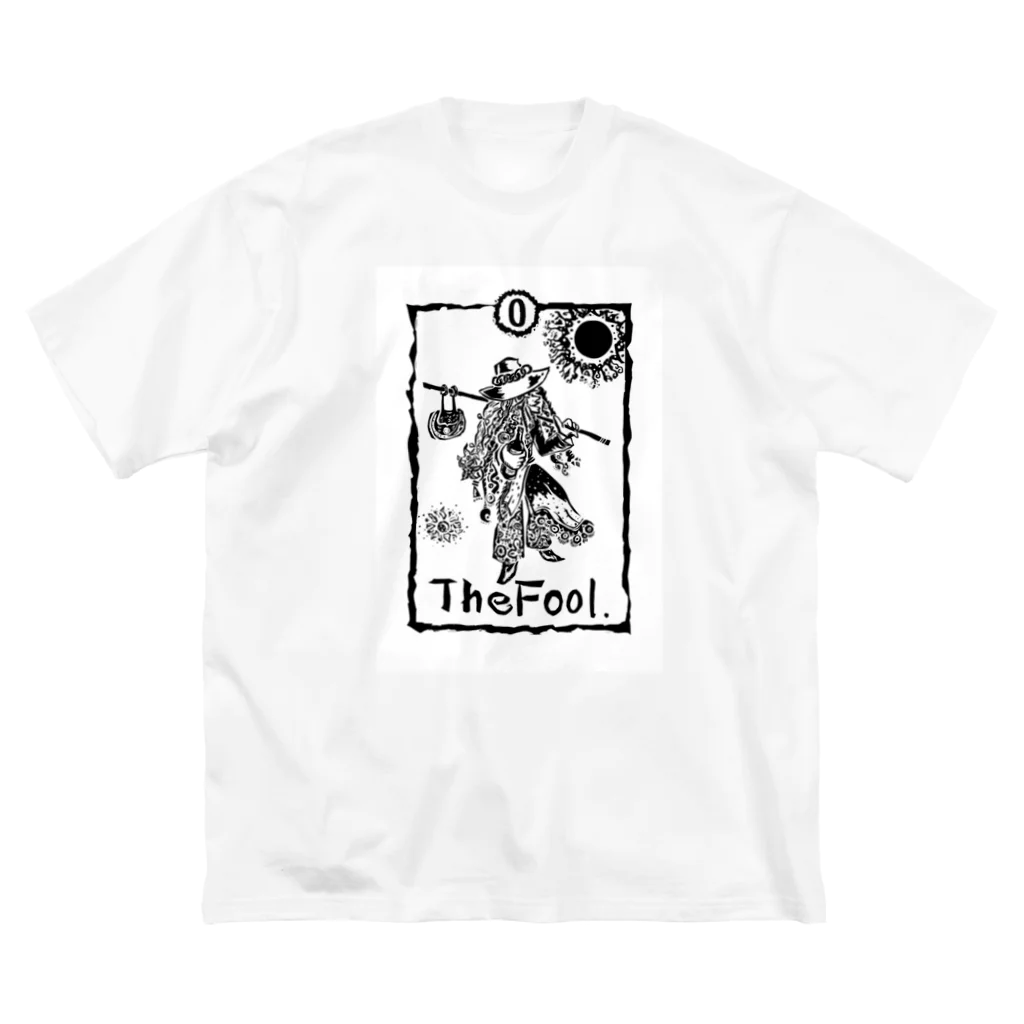 dokazpinのThe fool(black) ビッグシルエットTシャツ