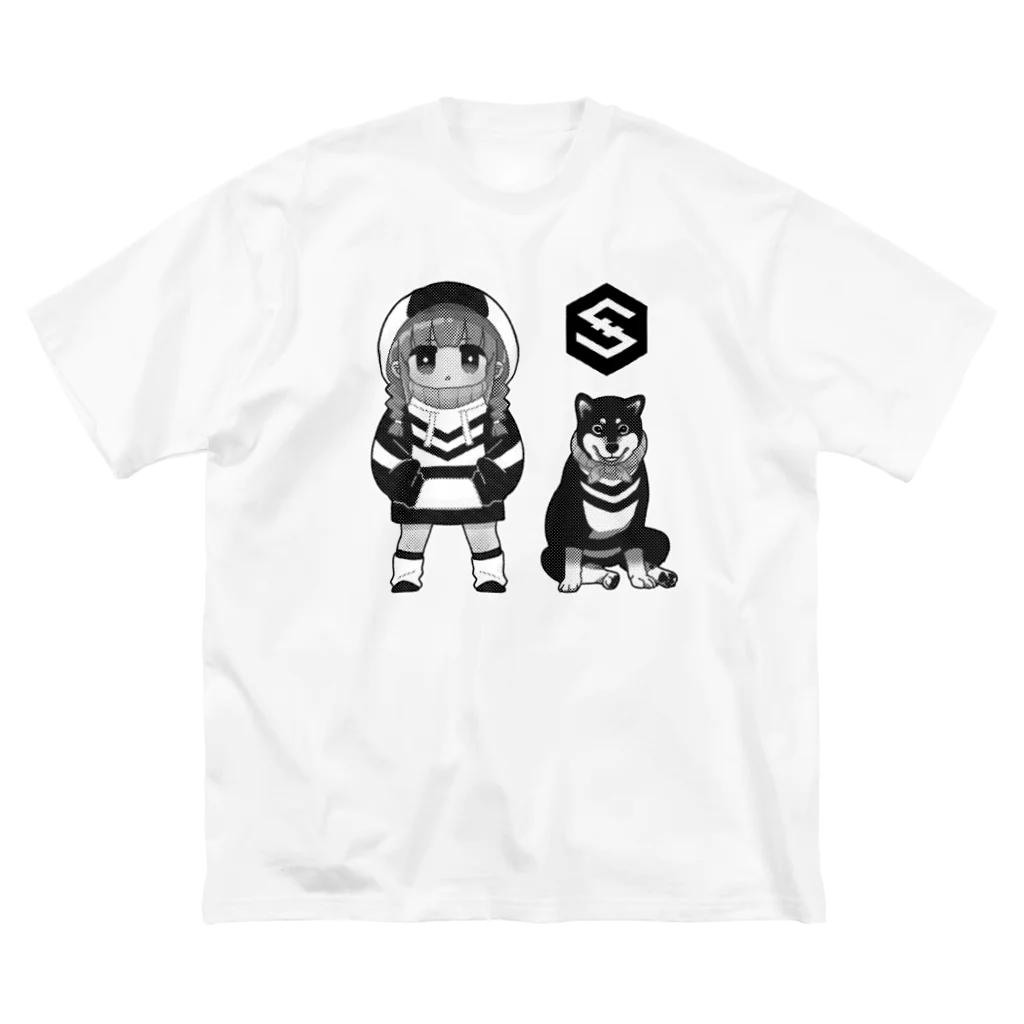 ふぁんぞみのモノクロIOSTちゃん ビッグシルエットTシャツ