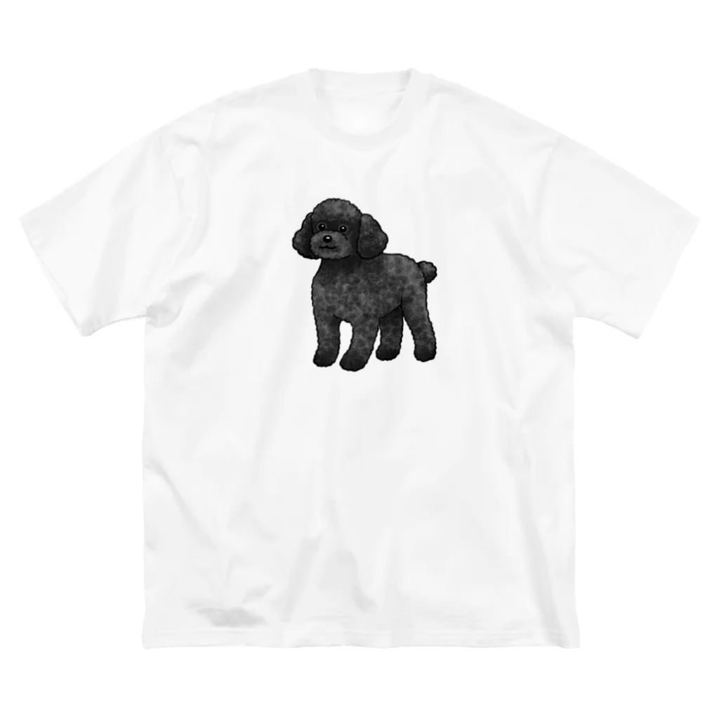 chippokeのトイプードル ブラック ビッグシルエットTシャツ