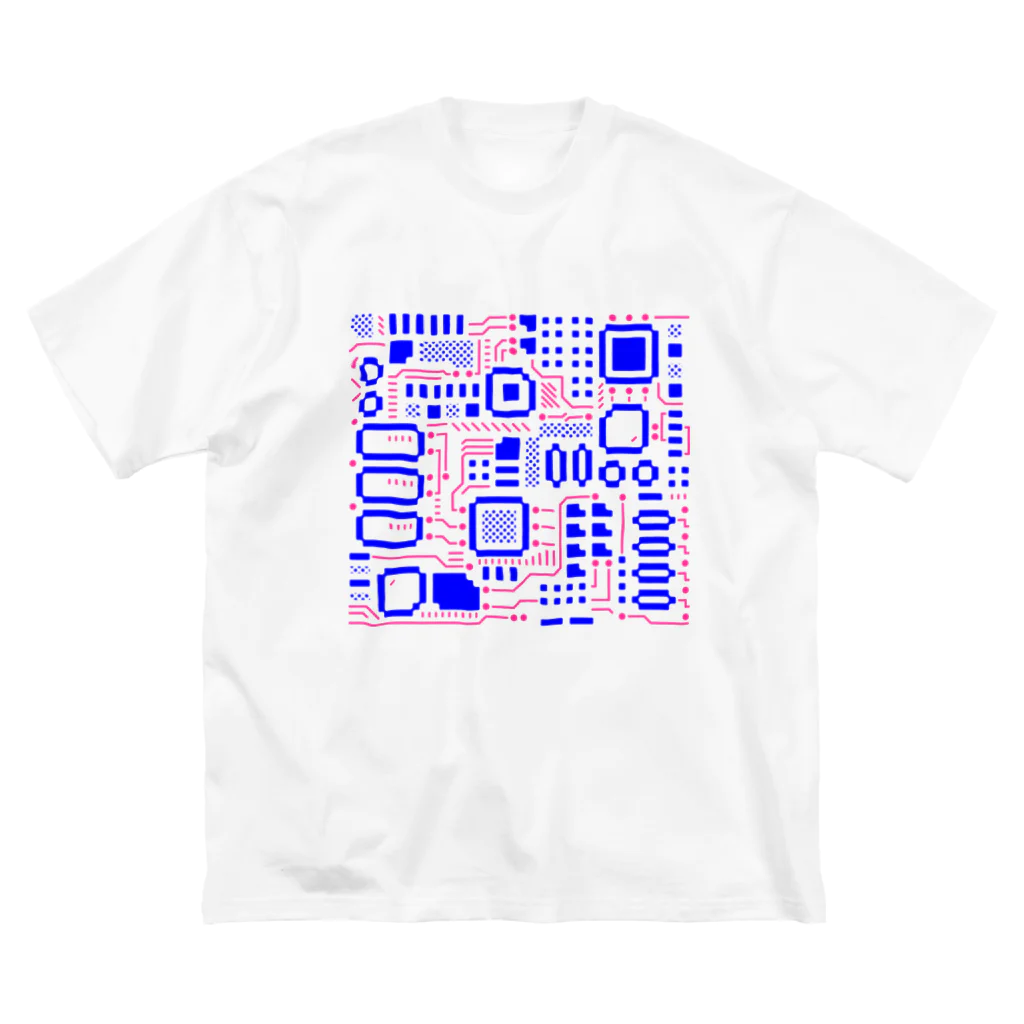 処理場の電子基盤 ビッグシルエットTシャツ