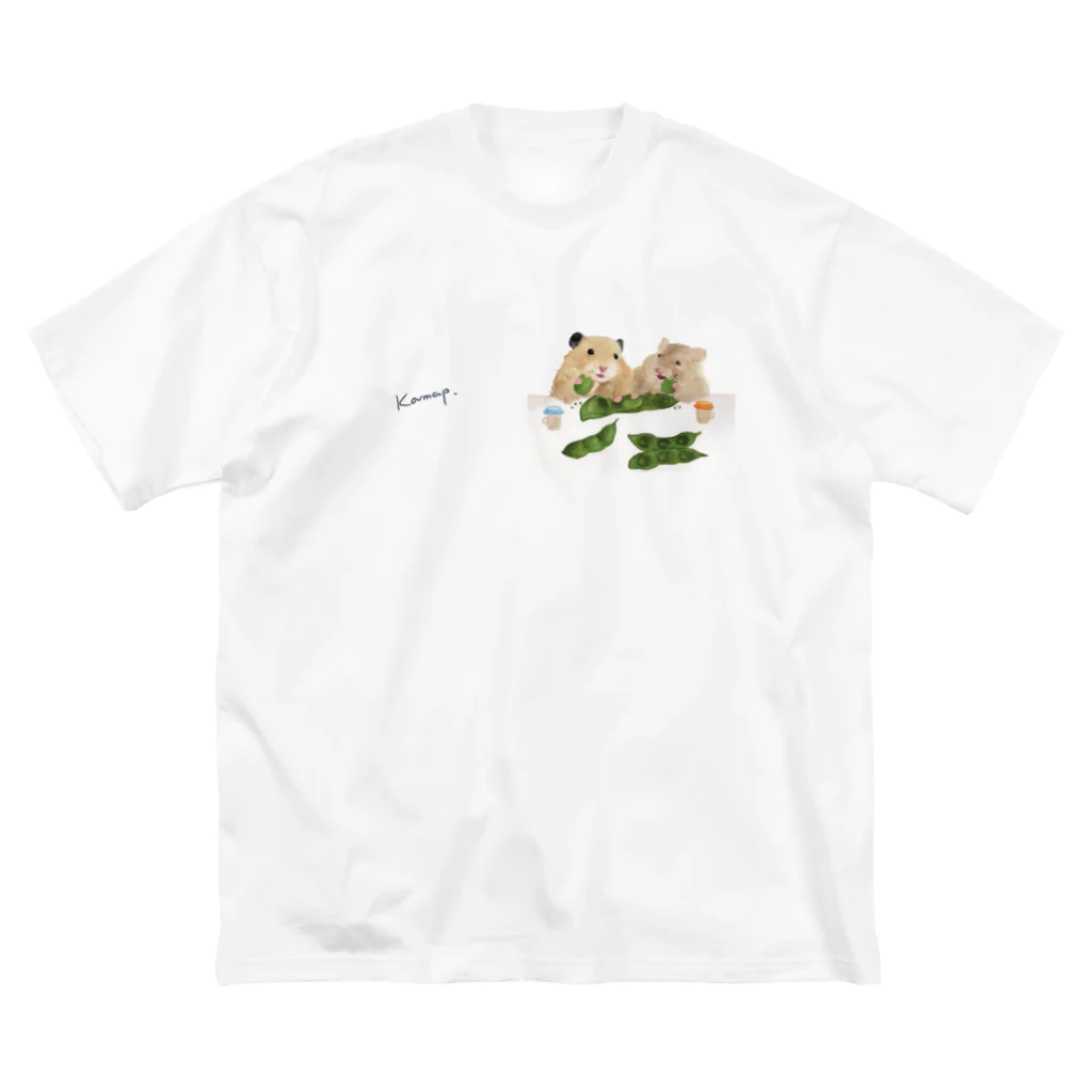 KAMAP ＆ Ricaの【KAMAP】枝豆とハムスター兄弟 ビッグシルエットTシャツ