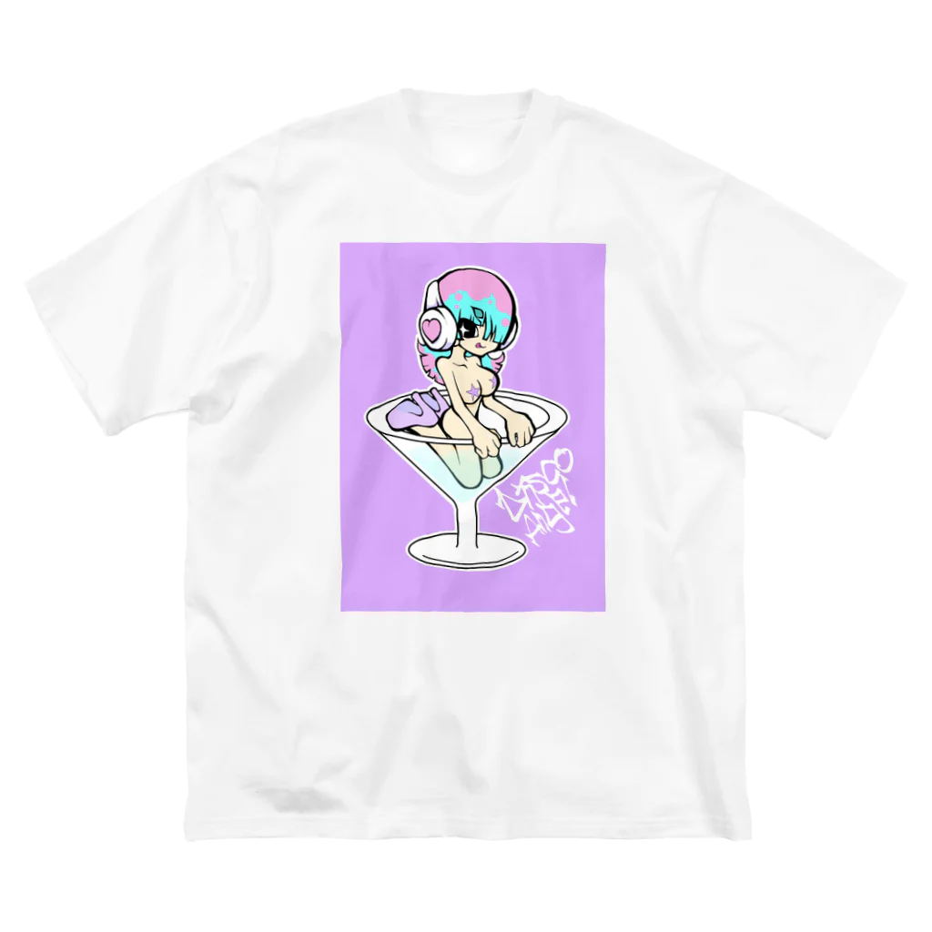 31556のおんがくが好きな女の子 ビッグシルエットTシャツ