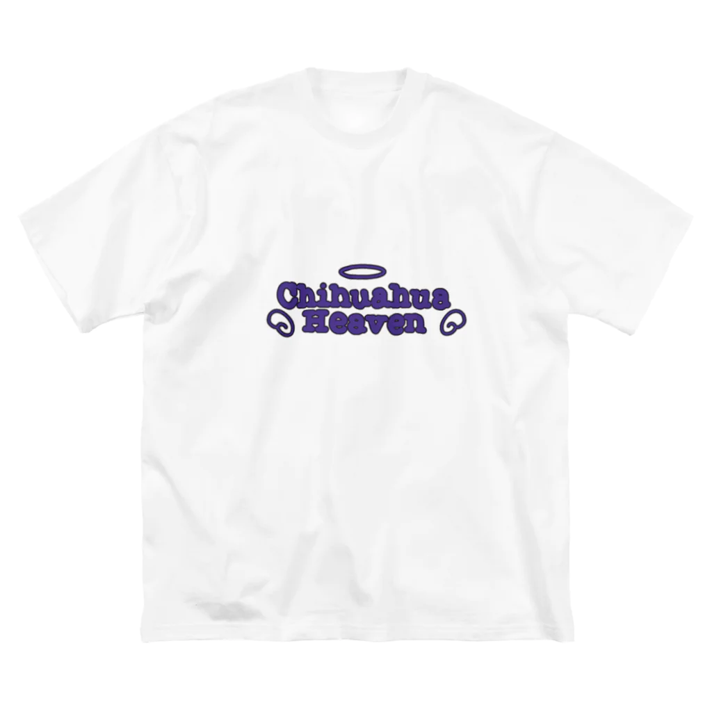 (◐ㅈ◐)のChihuahuaHeaven PURPLE ビッグシルエットTシャツ