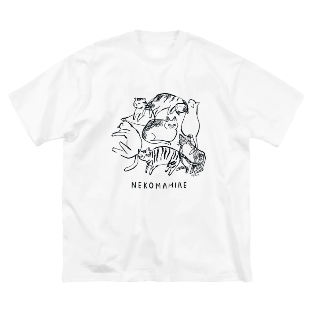 AYA OKAWA online shopのNEKOMAMIRE BK ビッグシルエットTシャツ