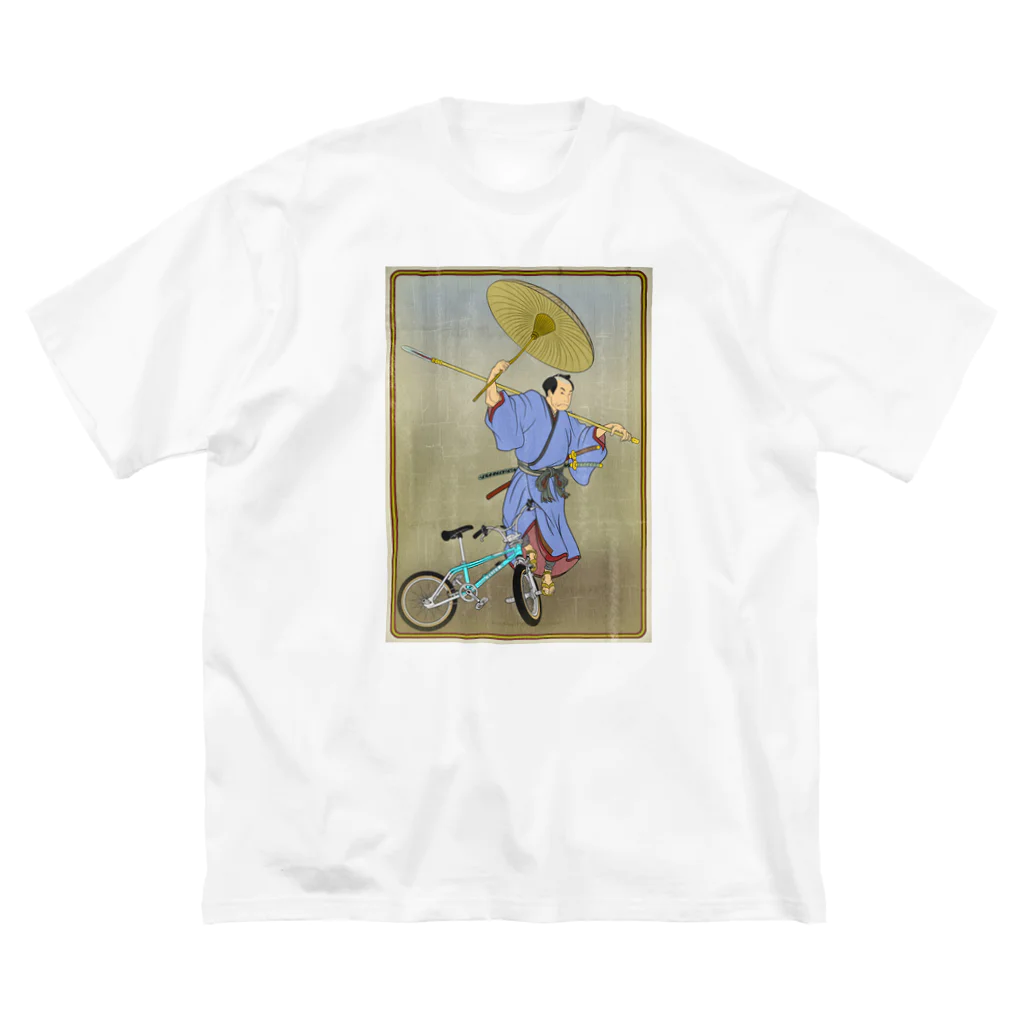 nidan-illustrationの"bmx samurai" #1 ビッグシルエットTシャツ