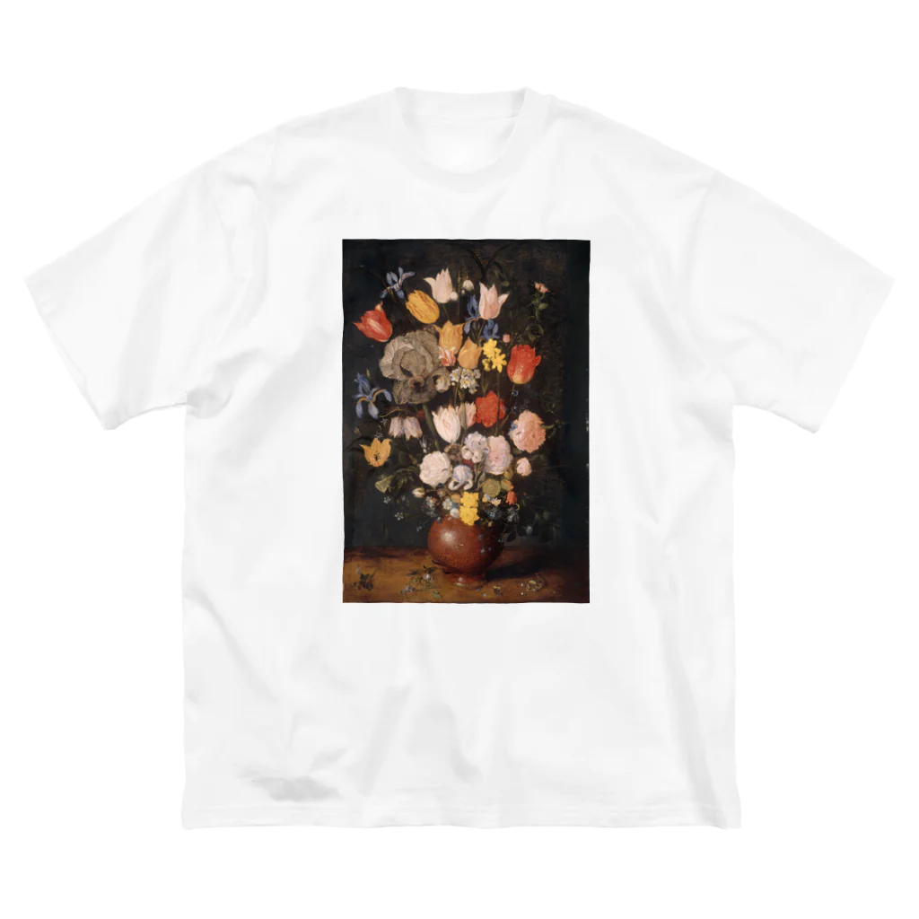 絵画を纏うのブリューゲル　陶器の花瓶に入った花 Big T-Shirt